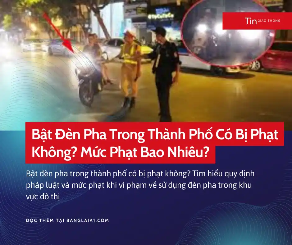 bật đèn pha trong thành phố