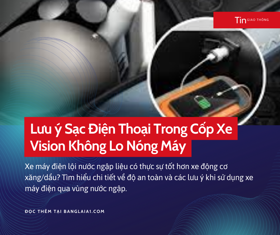 sạc pin điện thoại trong cốp xe